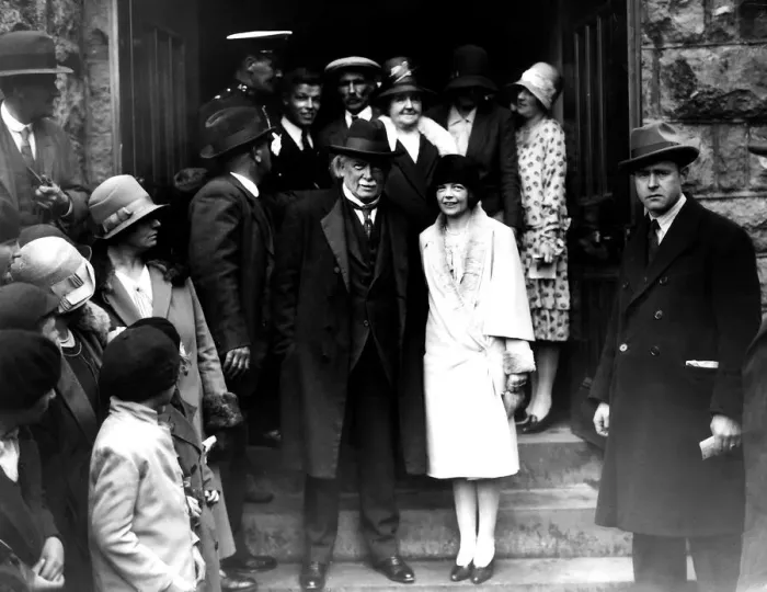 Framed Print : David Lloyd George ex British Prime Minister May 1929 seen here with Megan