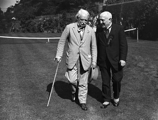 David Lloyd George with Henry Fildes, whose Liberal candidature he went to Stockport to