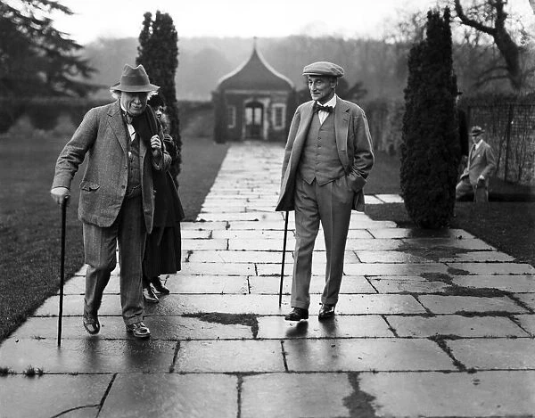 David Lloyd George with Lord Reading at Chequers Court. On October 5th 1917