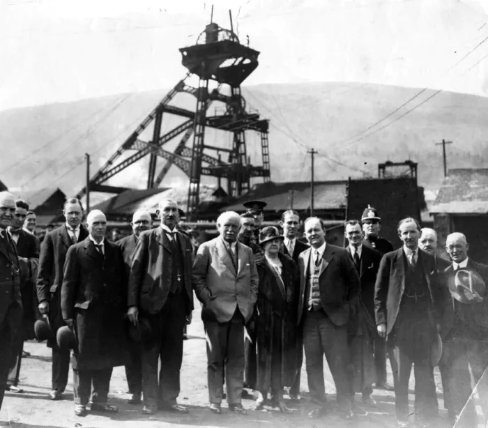 Framed Print : David Lloyd George pictured during a visit to the colliery at Mountain Ash - 10th May Framed Print : David Lloyd George pictured during a visit to the colliery at Mountain Ash - 10th May