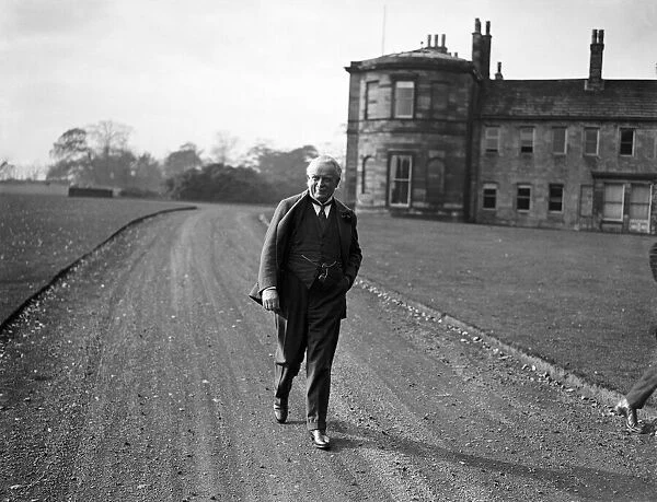 David Lloyd George, Prime Minster, at Farley Hall, Leeds. Circa 1922