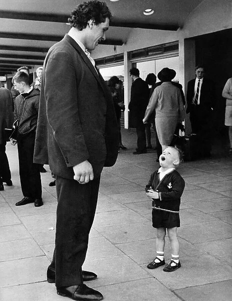 David meets Goliath - 2 years-old, David Edwards, of Park Street, Heaton Park