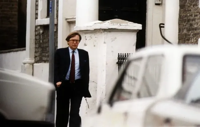 Framed Print : David Mellor Conservative MP leaves his home at Finsborough Road