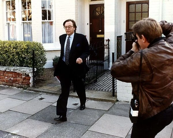David Mellor Conservative MP Leaving His Home In London