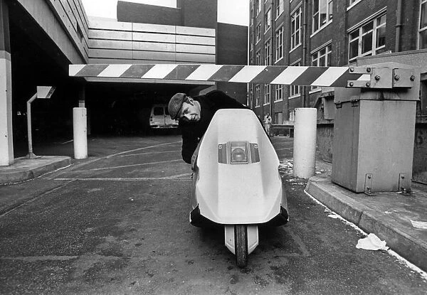 David out and about on his Sinclair C5 in Cardiff. If you are really sneaky you could