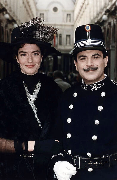 David Suchet actor with Anna chancellor actress star in the television series Poirot