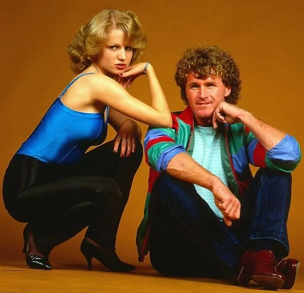 Davie Provan modelling clothes with Cindy October 1981