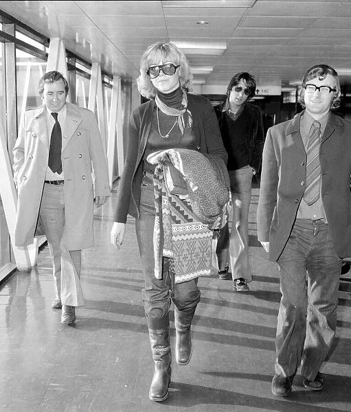 Davina Sheffield Friend of Prince Charles at Heathrow airport September 1976