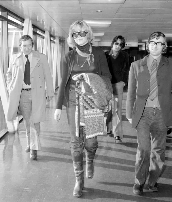 Framed Print : Davina Sheffield Friend of Prince Charles at Heathrow airport September 1976 Framed Print : Davina Sheffield Friend of Prince Charles at Heathrow airport September 1976