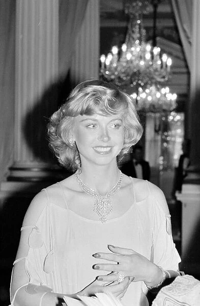 Davina Sheffield wearing diamonds at charity function 1977 Friend of Prince Charles