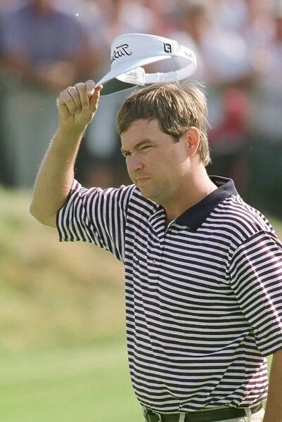 Davis Love 111 at Open Golf Championship Birkdale 1998 raises his cap during