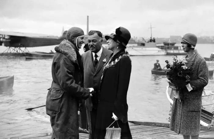 Framed Print : On this day 20  /  6  /  1928 Amelia Earhart completed her Atlantic flight Our