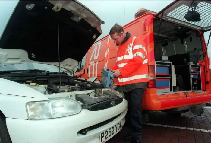 Framed Print : A day in the life of RAC patrolman Jim Rankin January 1999