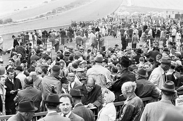 Last day of racing at Lewes Racecourse, East Sussex, Monday 14th September 1964