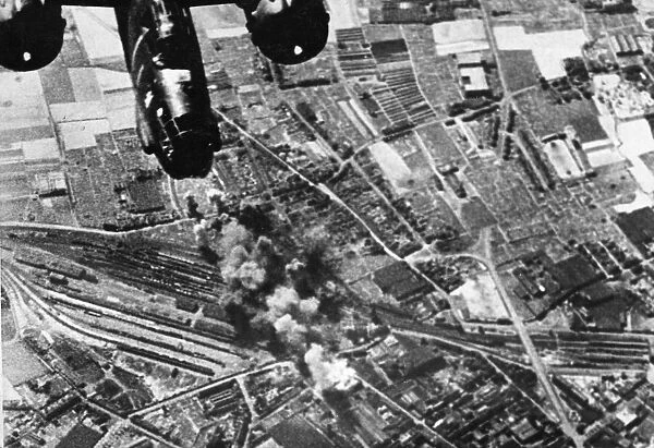 Daylight raid by bombers of RAF Bomber Command on strategical targets in enemy occupied