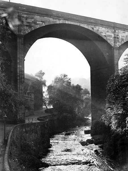 The Dean Bridge, Edinburgh. The bridge was the last major work before retirement of