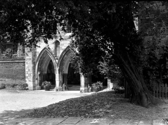 Framed Print : The Deanery, Winchester Cathedral Close. July 1933 Framed Print : The Deanery, Winchester Cathedral Close. July 1933