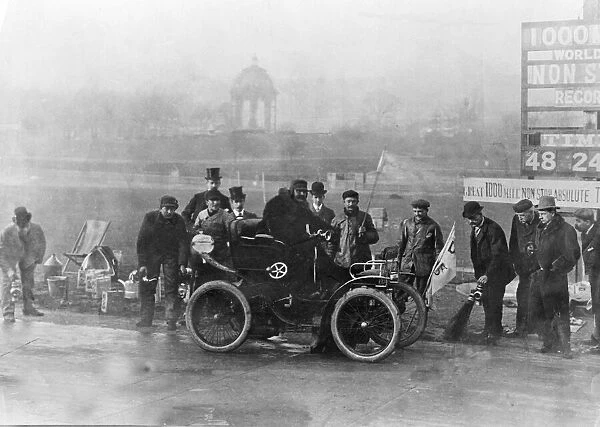 Deauville car seen here taking part in the 1000 mile non stop endurance race circa 1908