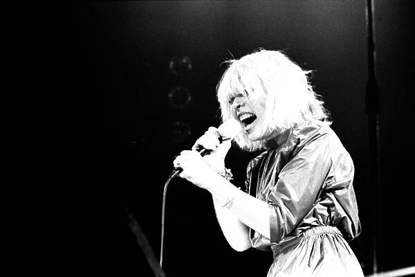Debbie Harry of Blondie performs in concert at Newcastle City Hall 4 January 1980