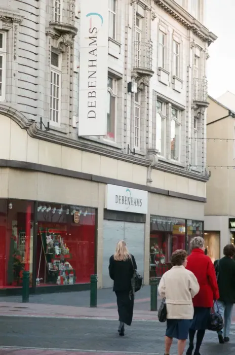 Framed Print : Debenhams store, Middlesbrough. Pictured the day after the delivery area at the rear of Framed Print : Debenhams store, Middlesbrough. Pictured the day after the delivery area at the rear of