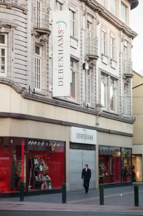 Framed Print : Debenhams store, Middlesbrough. Pictured the day after the delivery area at the rear of Framed Print : Debenhams store, Middlesbrough. Pictured the day after the delivery area at the rear of