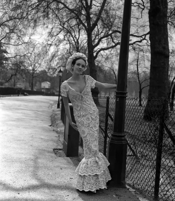 Framed Print : Debutante Jesicca Kitson wearing White lace evening gown Framed Print : Debutante Jesicca Kitson wearing White lace evening gown