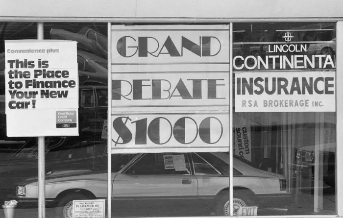 Framed Print : Decline of Motor Industry in New York, USA, 18th July 1980