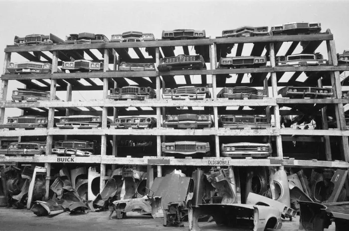 Framed Print : Decline of Motor Industry in New York, USA, 18th July 1980 Framed Print : Decline of Motor Industry in New York, USA, 18th July 1980
