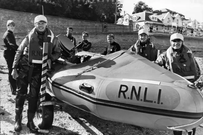 Framed Print : The dediocation ceremony of the lifeboat John Cresswell at Penarth. 16th August 1989 Framed Print : The dediocation ceremony of the lifeboat John Cresswell at Penarth. 16th August 1989