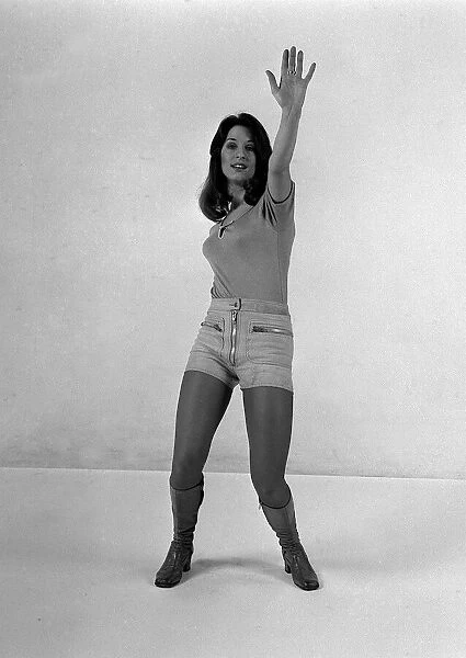 Dee Dee from Pans People models Stirling Coopers Chamois shorts (£10