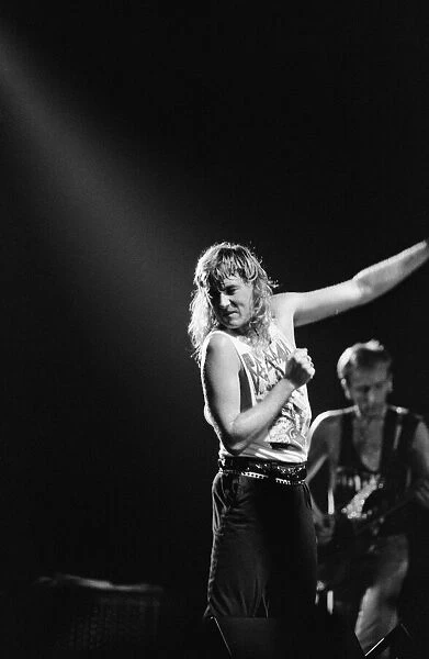 Def Leppard, the first headlining act at play at The Forum