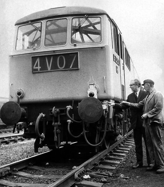 An deisel engine being inspected on 26th April 1972
