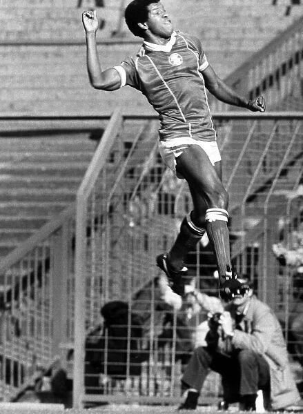 Delight for Birmingham City player Howard Gayle as he scores against Ipswich