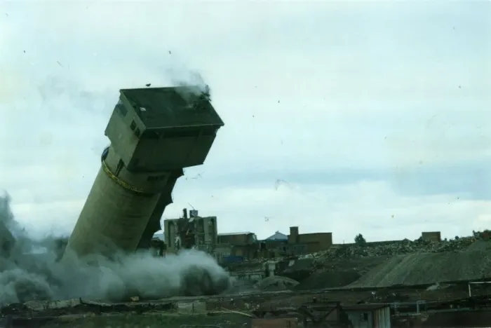 Framed Print : Demolition of Wearmouth Colliery, October 1994