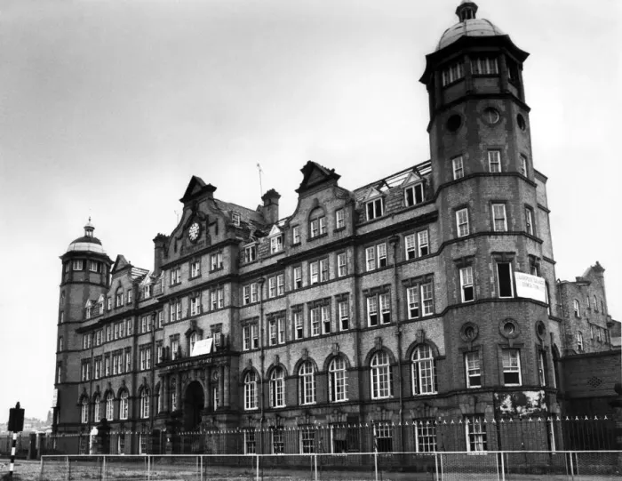 Framed Print : Demolition work is underway on the historic The David Lewis Hotel and Hostel Framed Print : Demolition work is underway on the historic The David Lewis Hotel and Hostel