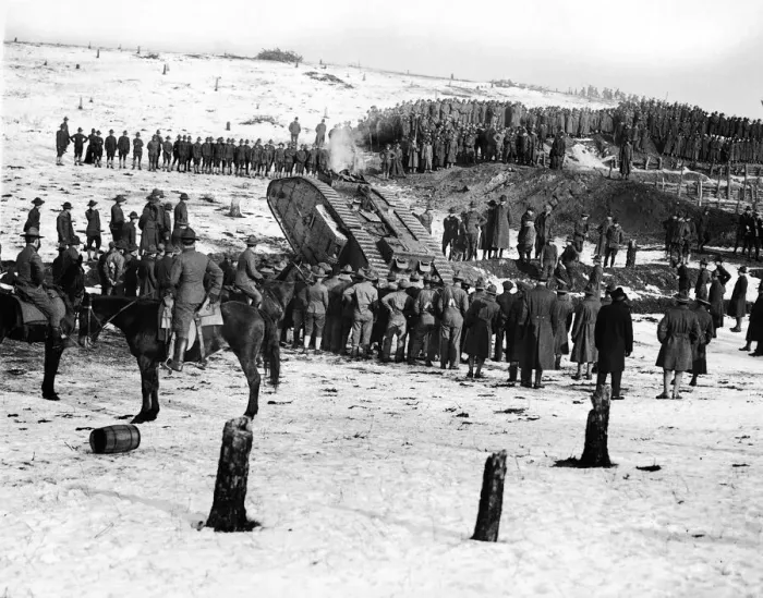 Framed Print : Demonstration of the tanks capabilities to US troops whilst training for the Western Framed Print : Demonstration of the tanks capabilities to US troops whilst training for the Western