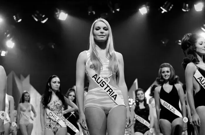 Framed Print : Demonstrations. Beauty contest. Women protest outside Miss World Contest Framed Print : Demonstrations. Beauty contest. Women protest outside Miss World Contest