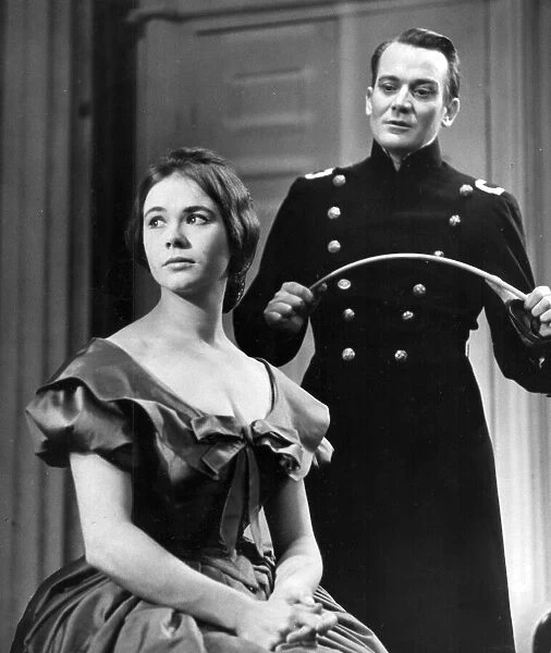 Denholm Elliott and Heather Sears in scene from play South by Julien Green - April 1961