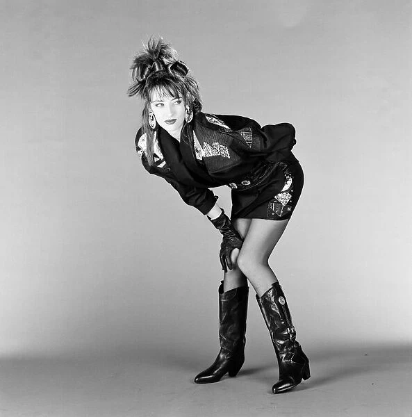 Denim and leather fashion shoot. 15th January 1988