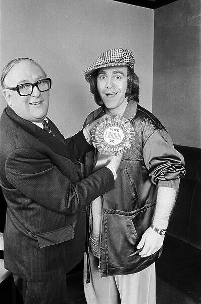 Denis Howell Labour Minister of State for Sport with pop star Elton John