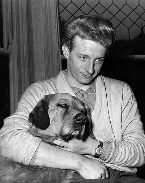 Denis Law, Manchester City, relaxes at his digs in Goulden Road, Withington