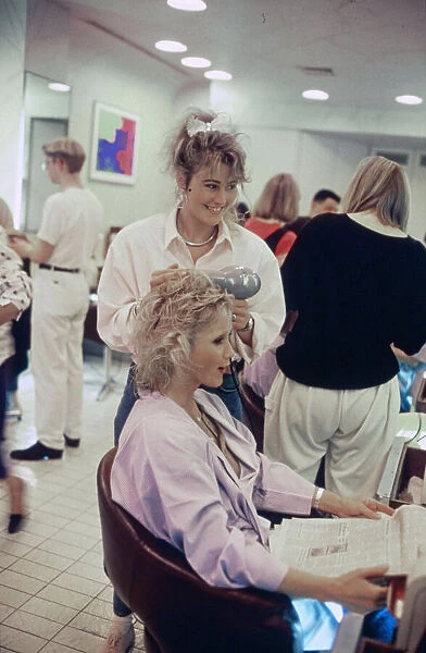 Denise McAdam, Hairdresser, 5th July 1986. In 1986 Denise