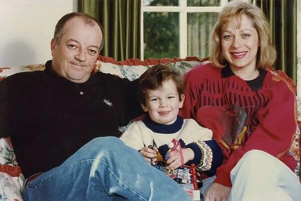 Denise Welch and husband Tim Healy pictured at home with their son Matthew 13 September