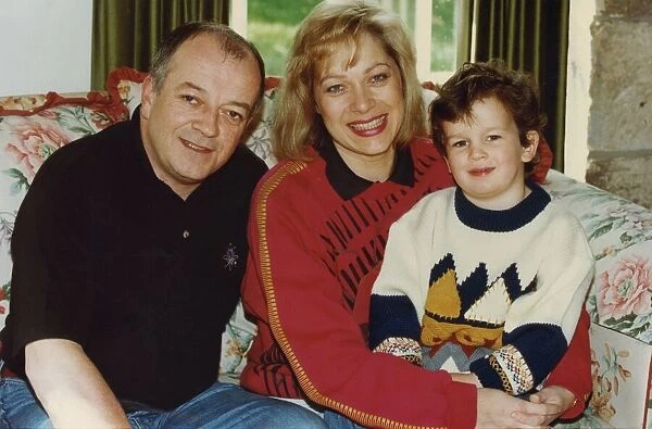 Denise Welch and husband Tim Healy pictured at home with their son Matthew 13 September