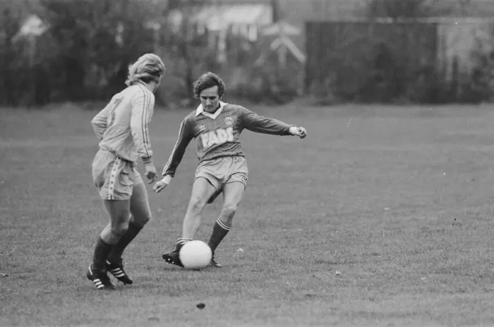 Framed Print : Denmark international footballer Allan Simonsen training with his new team Charlton