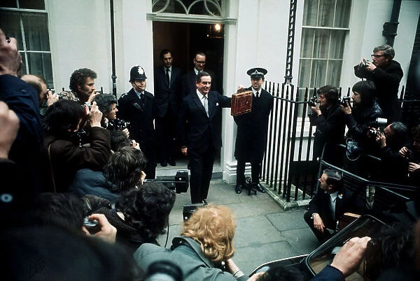 Dennis Healey March 1974 Chancellor of the Exchequer leaves NO
