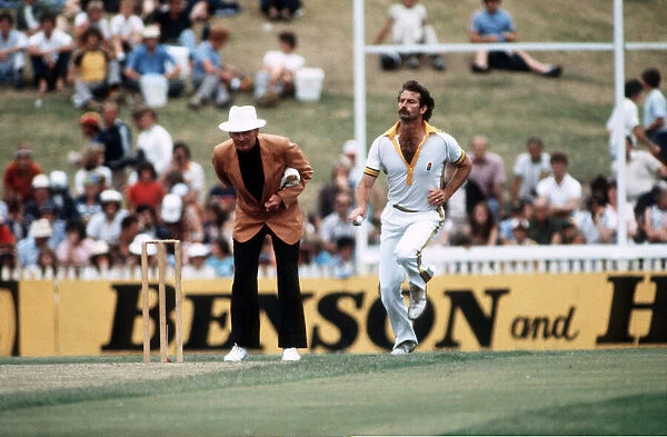 Dennis Lillee Australian Cricket Player 1979 - 1980 Pictured Bowling during