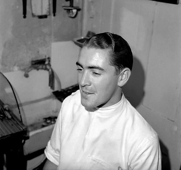 Dental mechanic watch repair. Mr. R. Guy at work in Lab. S. E. I. September 1953 D5549-002