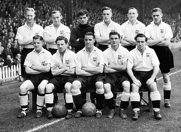 Derby County Football club pose for a team group photograph