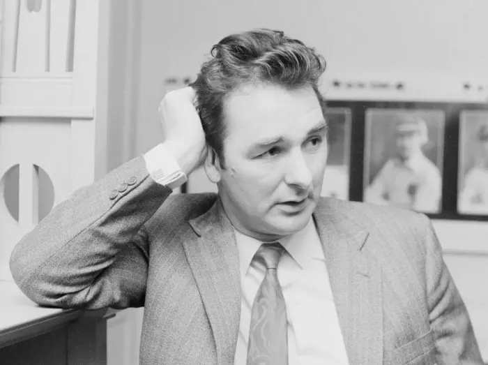 Framed Print : Derby County manager Brian Clough seen here in the boardroom of the Baseball Ground Framed Print : Derby County manager Brian Clough seen here in the boardroom of the Baseball Ground